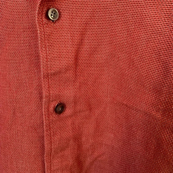 Red Cotton Button-Up - Picture 2 of 4